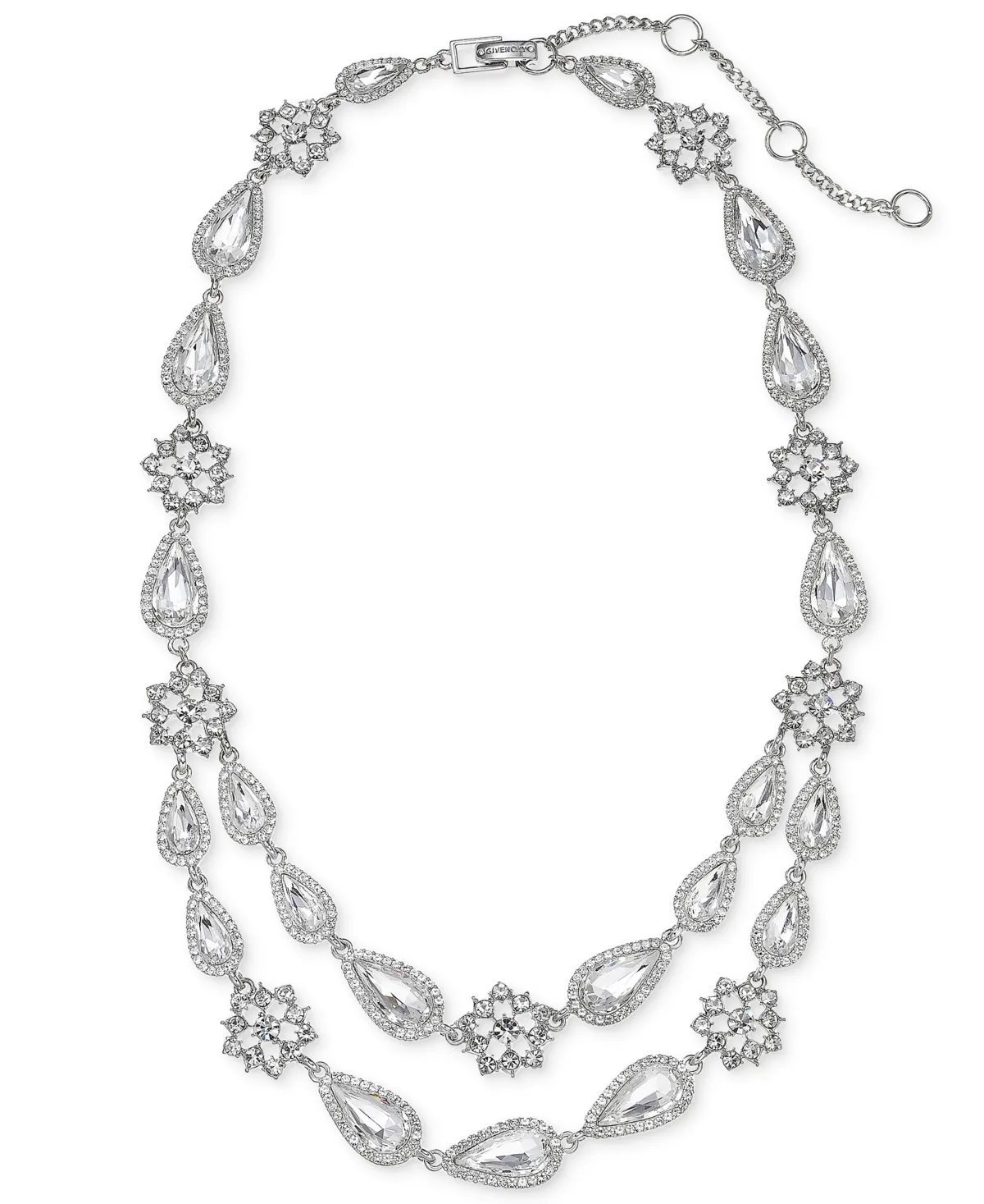 Silver-Tone Crystal Multi-Row Drama Necklace by GIVENCHY