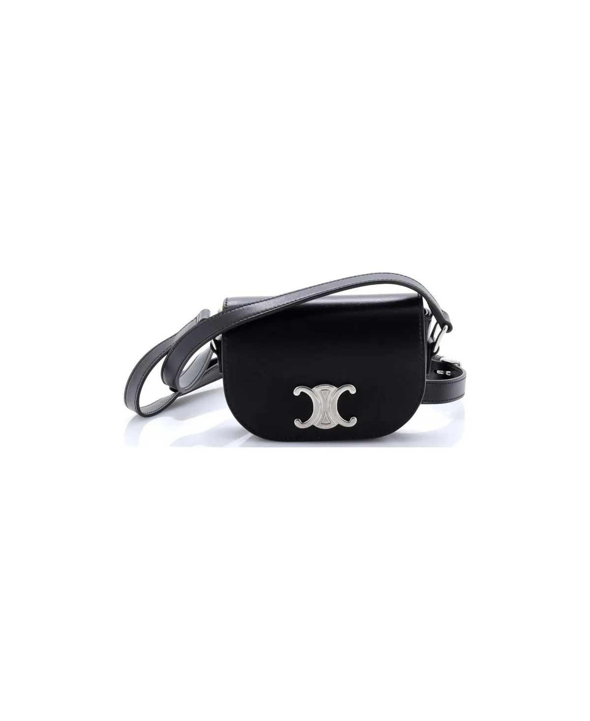 Pre-Owned Celine Small Besace Triomphe Shoulder Bag Leather by Celine