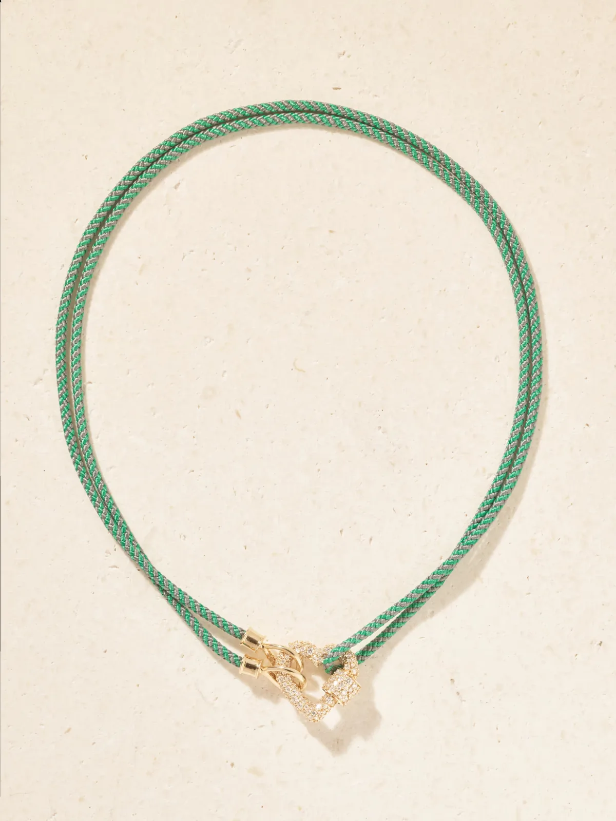 - 14-karat Gold, Diamond And Cord Necklace -