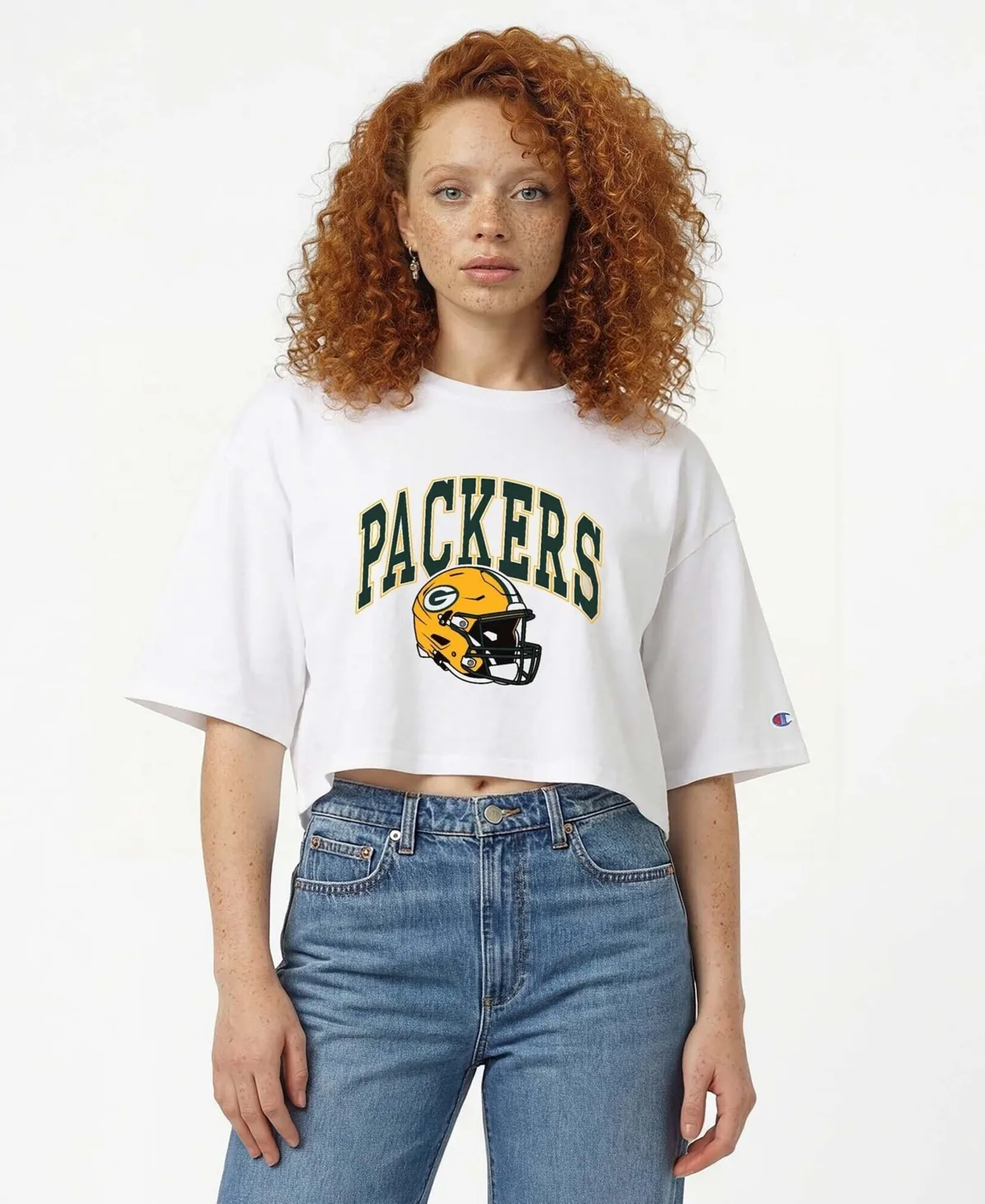 Green Bay Packers Boyfriend Cropped T-Shirt