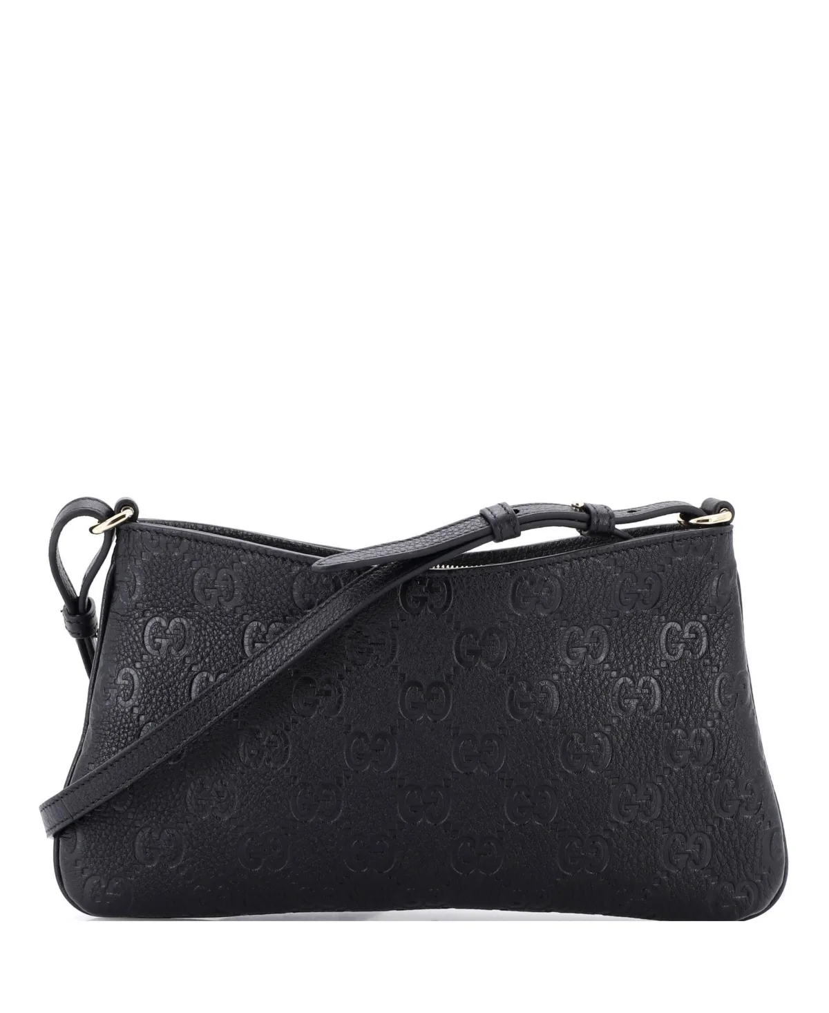Pre-Owned Gucci Medium Emblem Chain Shoulder Bag Guccissima Leather by Gucci
