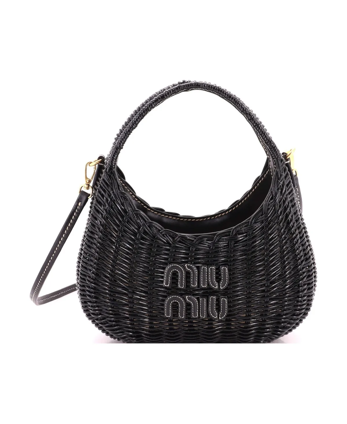 Pre-Owned Miu Miu Mini Wander Hobo Wicker by Miu Miu
