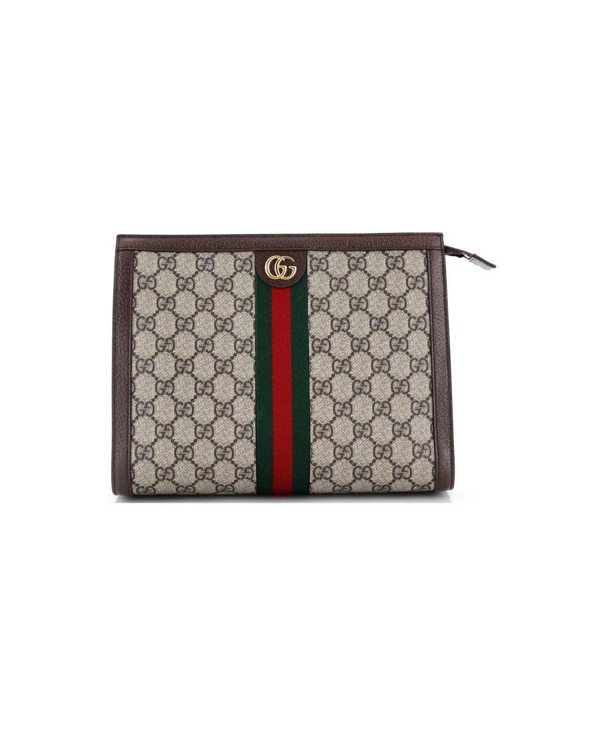 Pre-Owned Gucci Small Ophidia Pouch Gg Coated Canvas by Gucci