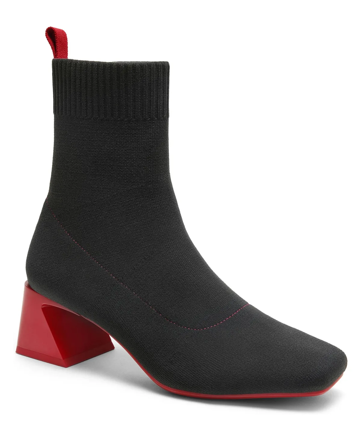 Regina Pro Square-Toe Water-Repellent Block Heeled Boots by Vivaia