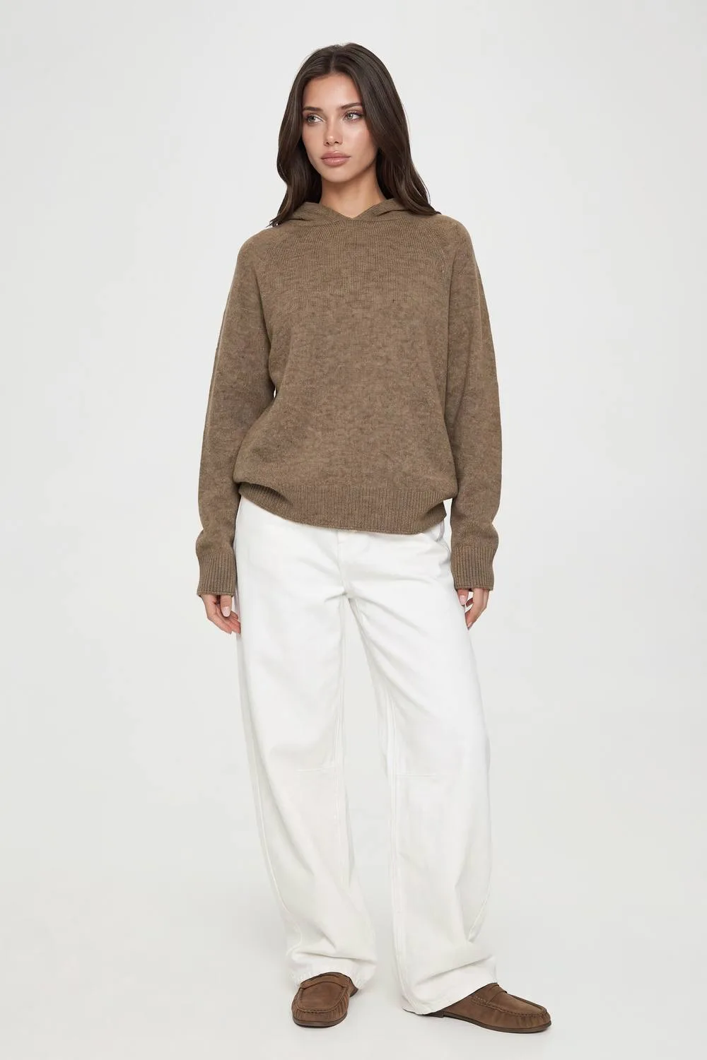 Super Soft Roll Edge Knitted Hoody