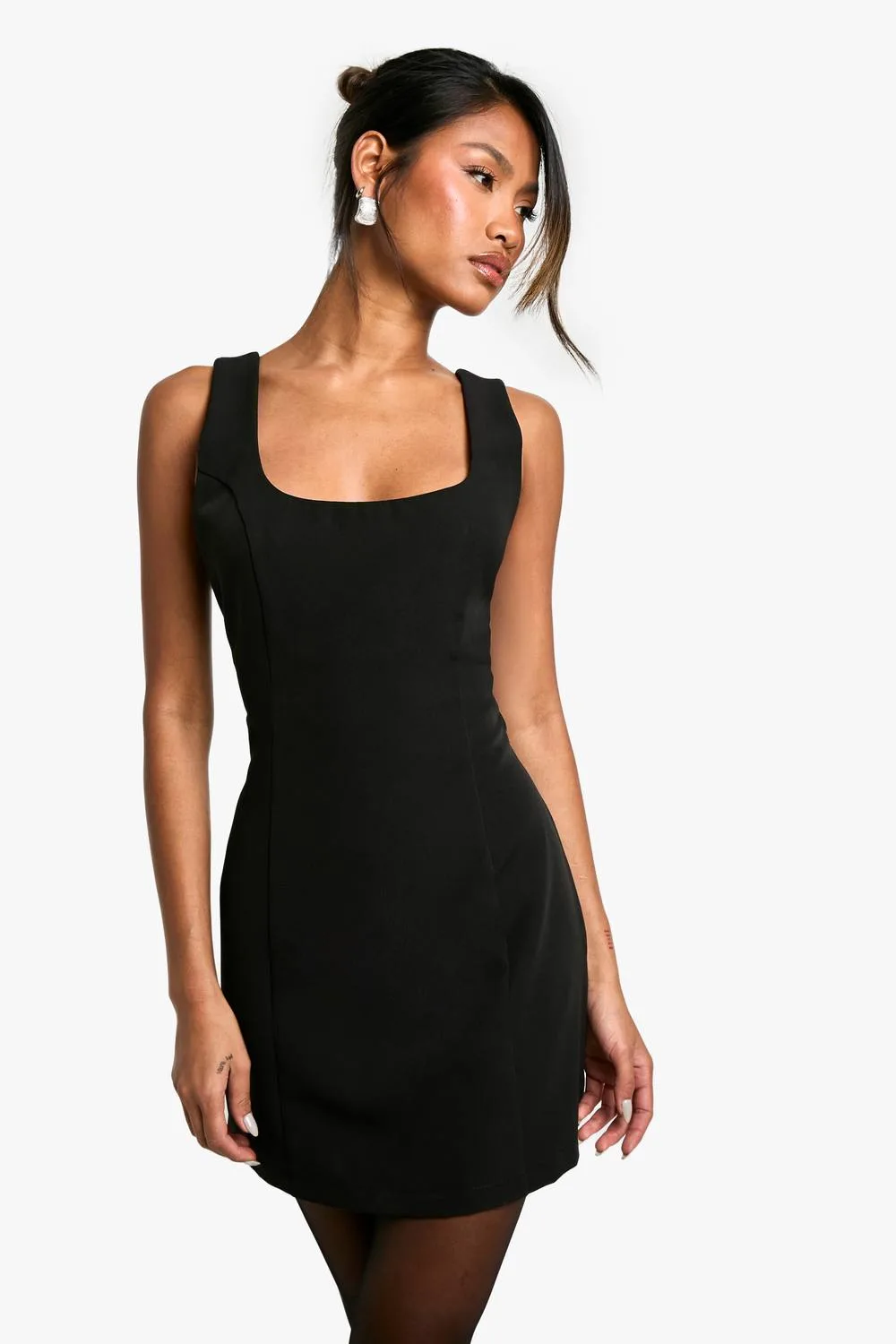 Diamante Bow Tailored Mini Dress