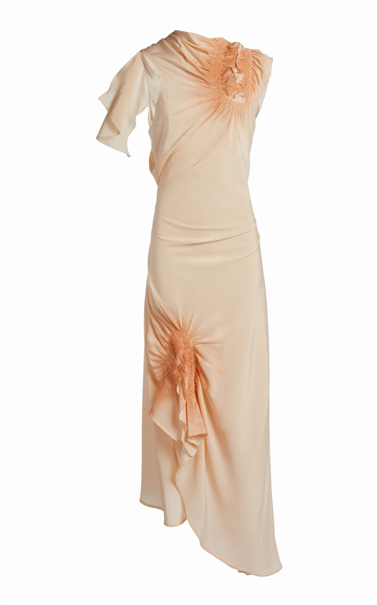 Smocked Sleeveless Silk Maxi Dress by Victoria Beckham