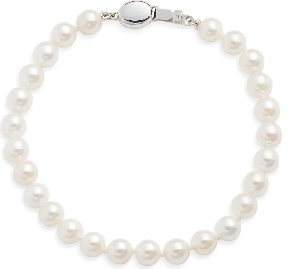 Akoya Pearl Bracelet in 14K White Gold by Nordstrom