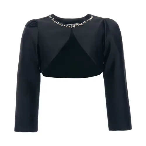 Cropped Satin Cardigan by Tulleen