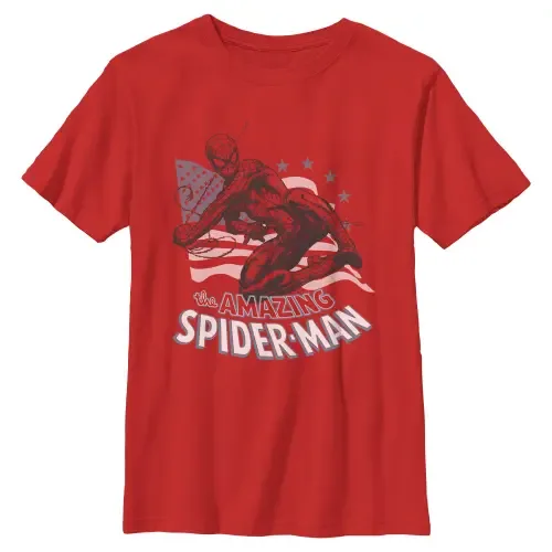 The Amazing American Spidey Graphic Short Sleeve T-Shirt by Marvel: Spider-Man