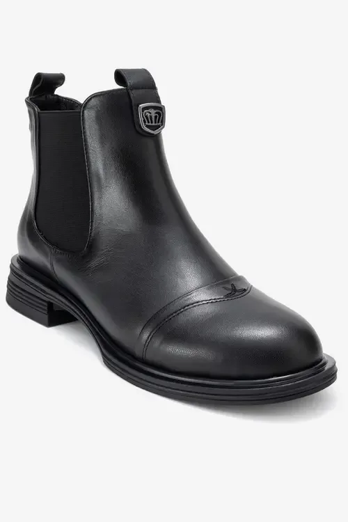 Sidney Leather Buckled Chelsea Boot by Forever & Always Shoes