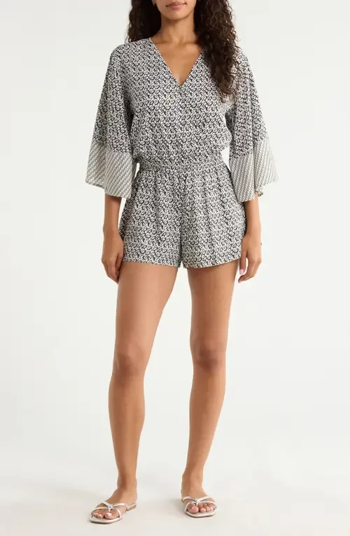 Print Cover-Up Romper by Elan