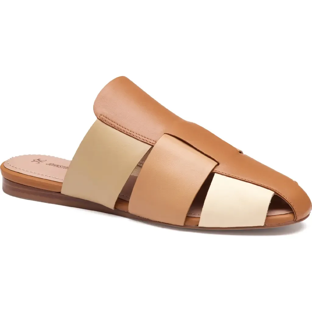 Claire Leather Fisherman Mule Sandal by Johnston & Murphy