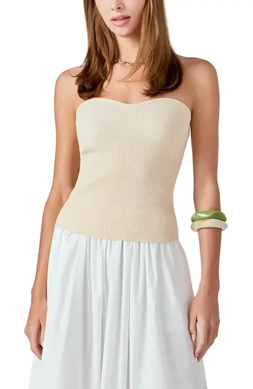 Strapless Rib Top by Endless Rose