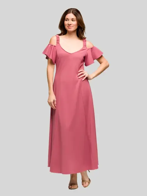 Sleeveless V-Neck Maxi Dress with Pocket Detail by 24seven Comfort Apparel