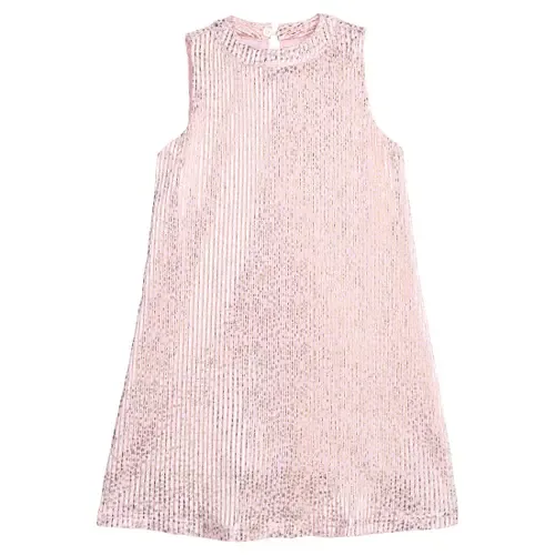 Metallic Halter Swing Dress by BISBY