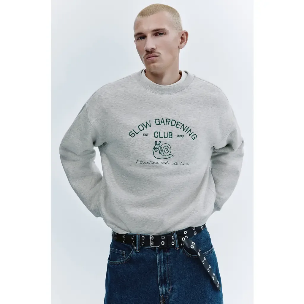 Relaxed Fit Embroidery-Motif Sweatshirt by H&M