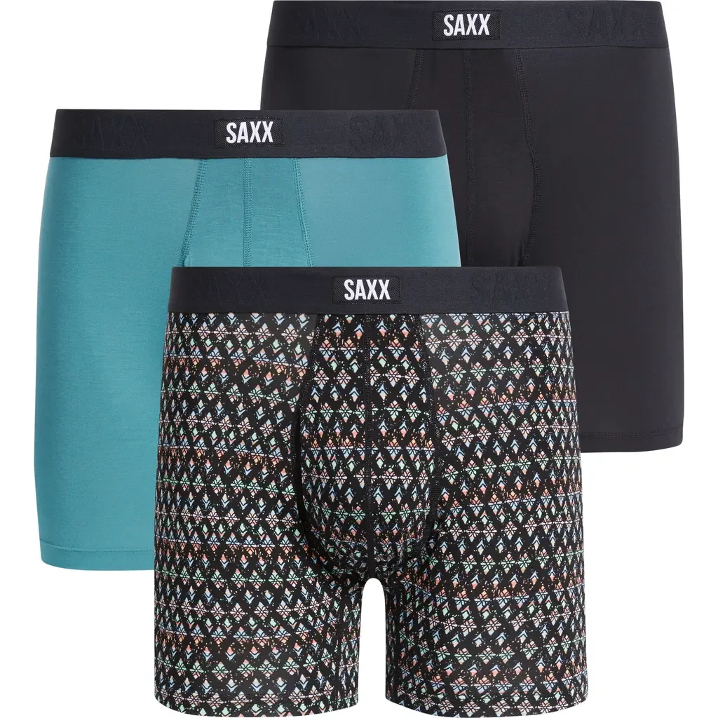 Assorted 3-Pack Vibe Xtra Super Soft Boxer Briefs by SAXX