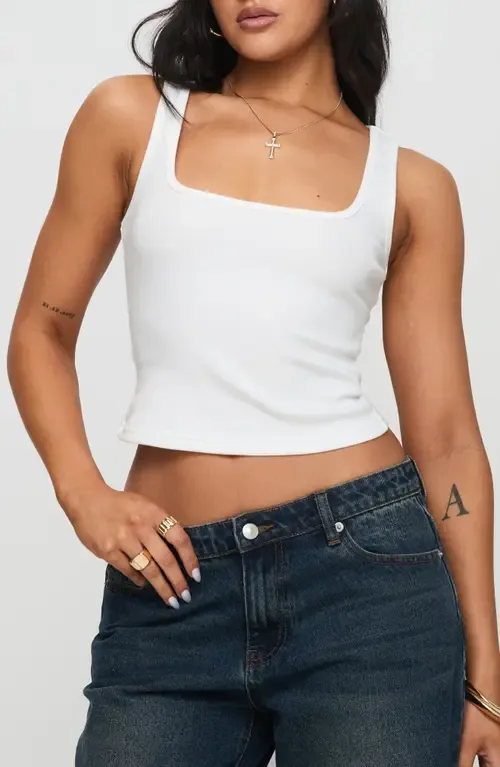 Baseline Square Neck Rib Tank by Princess Polly