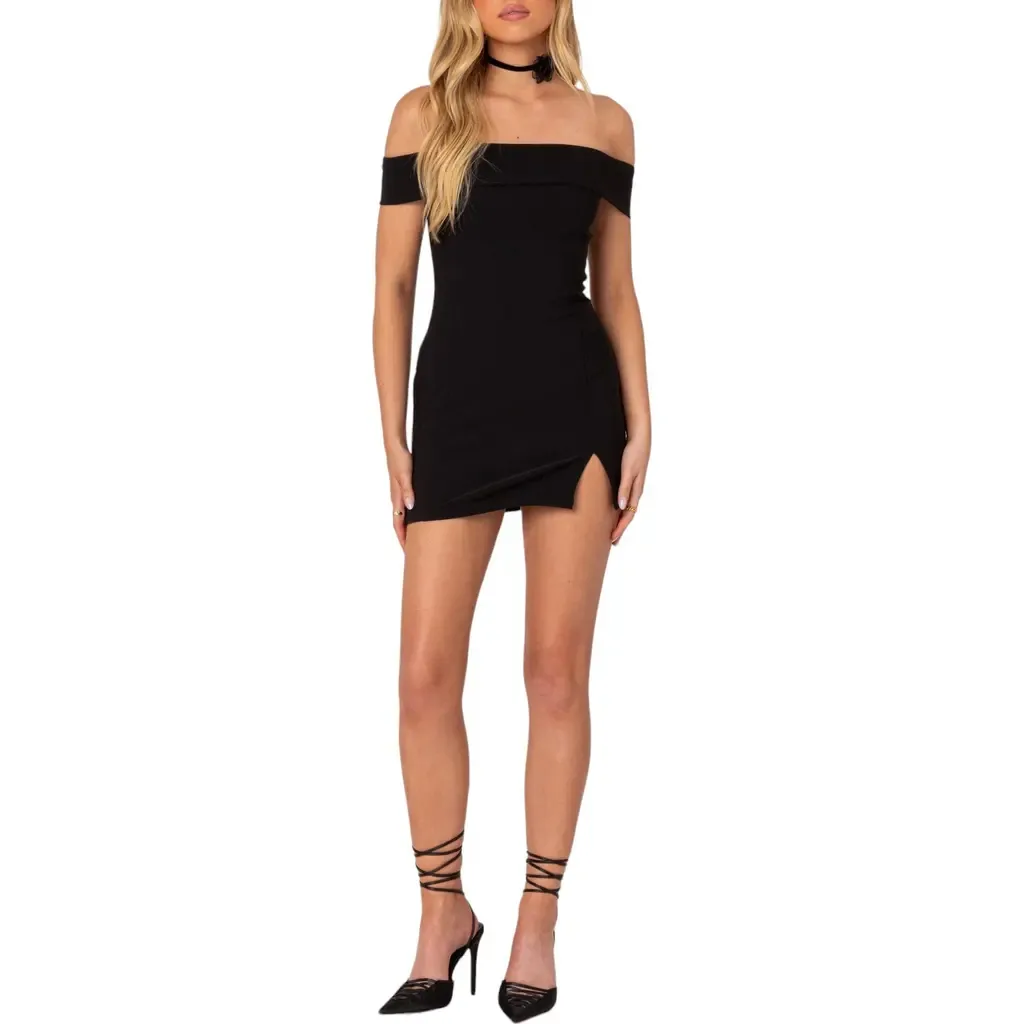 Effie Off the Shoulder Minidress by EDIKTED