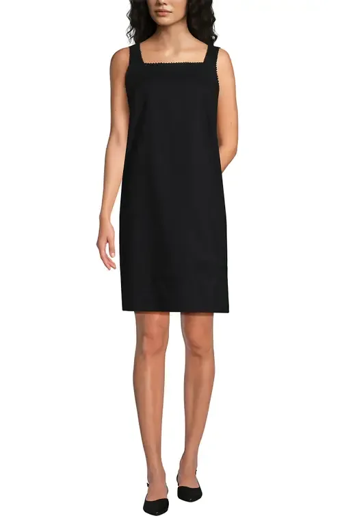 Linen Shift Above the Knee Dress by Lands' End