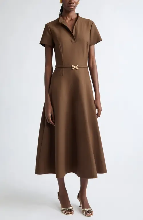Belted Midi Polo Dress by Oscar de la Renta