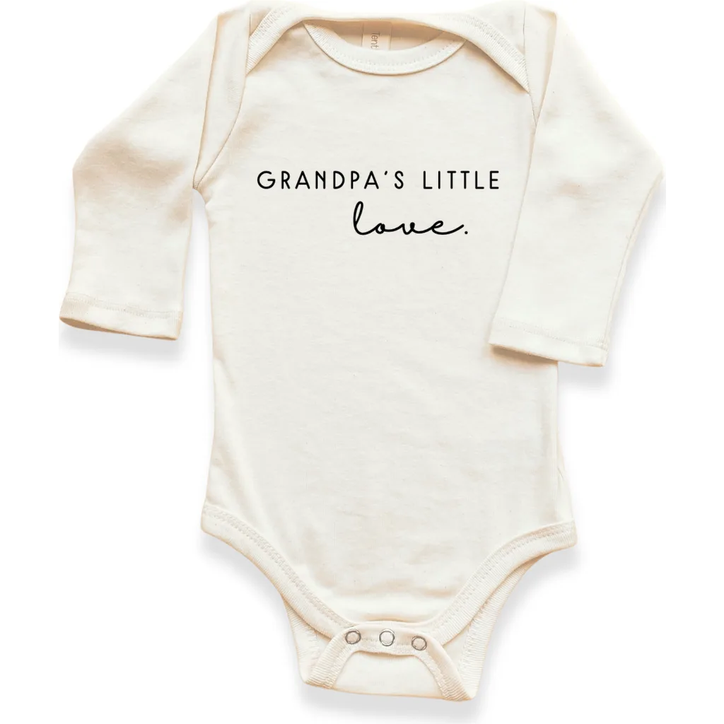 Grandpa's Little Love - Organic Long Sleeve Baby Bodysuit by Tenth & Pine