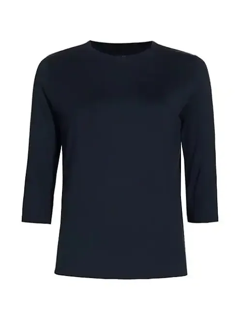 Soft Touch Semi Relaxed 3/4 Sleeve Boatneck by Majestic Filatures