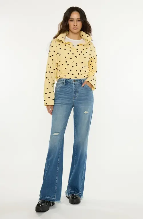 Marie High Rise Wide Flare Jeans by KanCan
