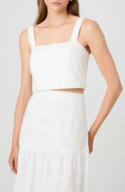 Svea Eyelet Crop Tank by French Connection