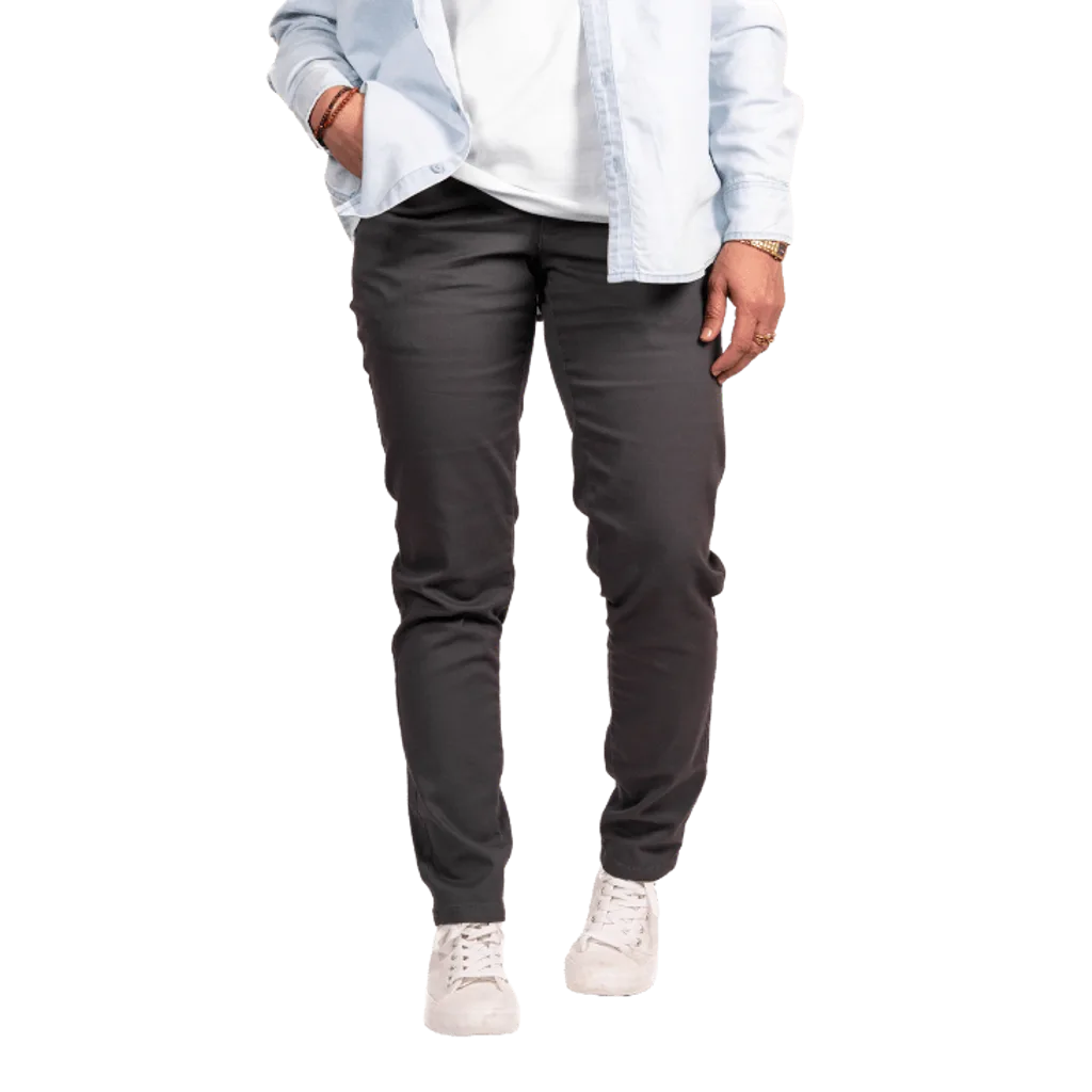 Slim Dark Grey Chino Pants by Dapper Boi