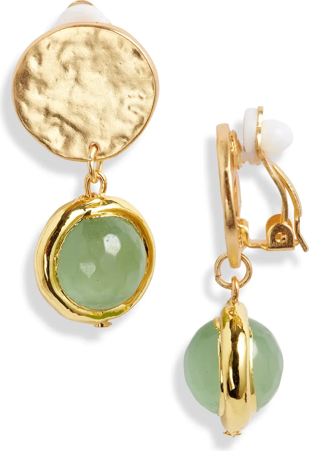 Crystal Clip-On Drop Earrings