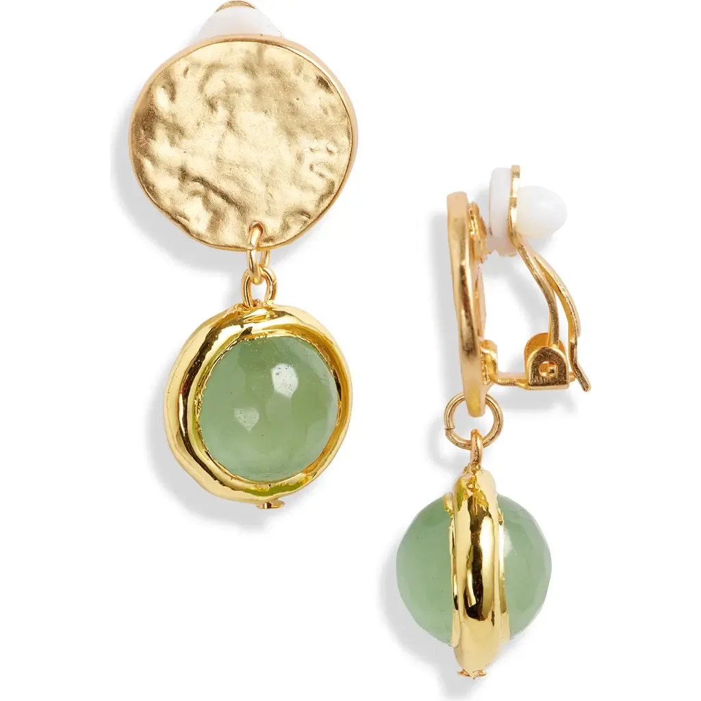 Crystal Clip-On Drop Earrings by Karine Sultan