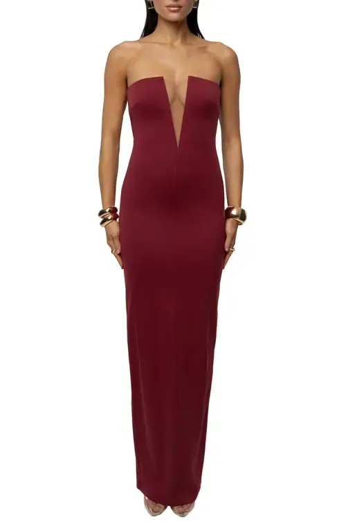 Midnight Illusion Strapless Gown by JLUXLABEL