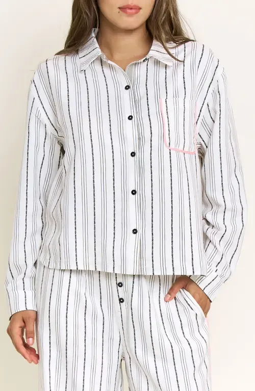 Nap Era Striped Long Sleeve Pajama Top by Honeydew