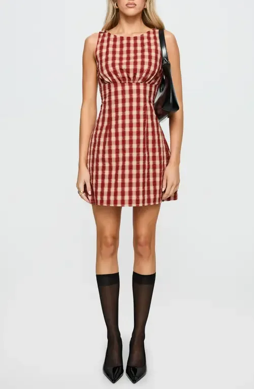 Sweet Somethings Check Minidress by Princess Polly