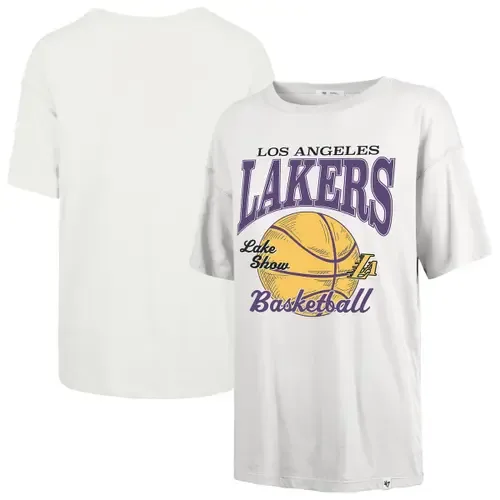'47 White Los Angeles Lakers City Edition Down Court Sadie T-Shirt by '47