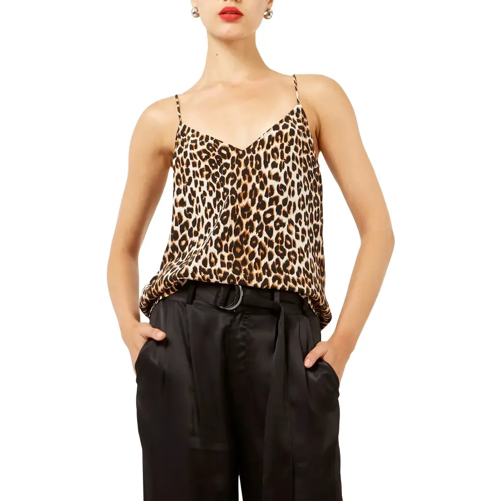 Layla Leopard Print Silk Camisole by Equipment