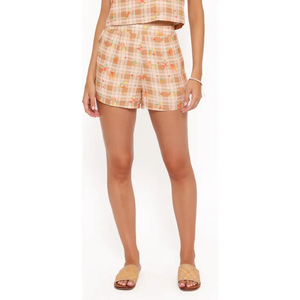 Michelle Floral Gingham Tank & Shorts Set by Petal & Pup