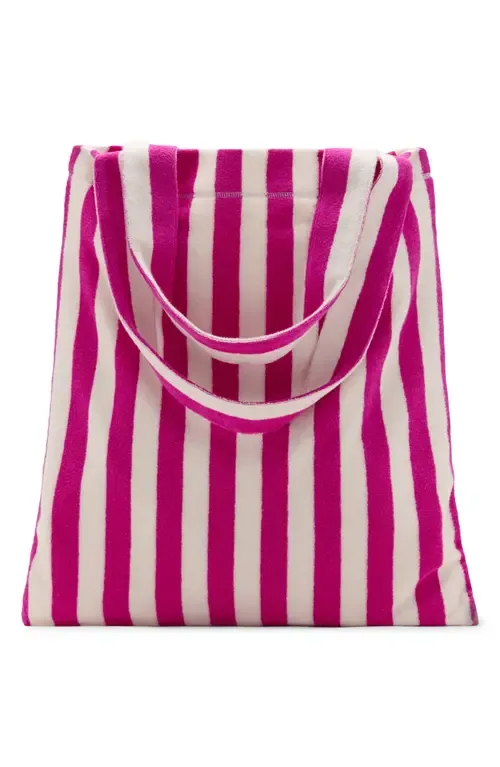 Striped Cotton Terry Tote Bag by MANGO