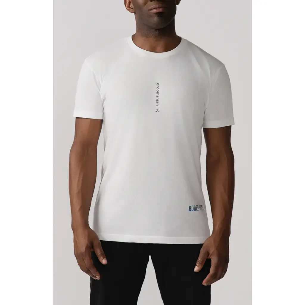 Groomsman Crewneck Graphic Undershirt by BORED REBEL