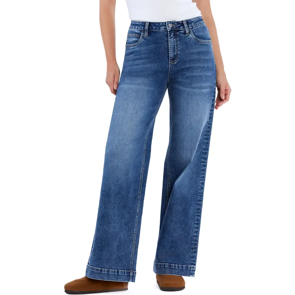 Mia High Waist Wide Leg Jeans by HINT OF BLU