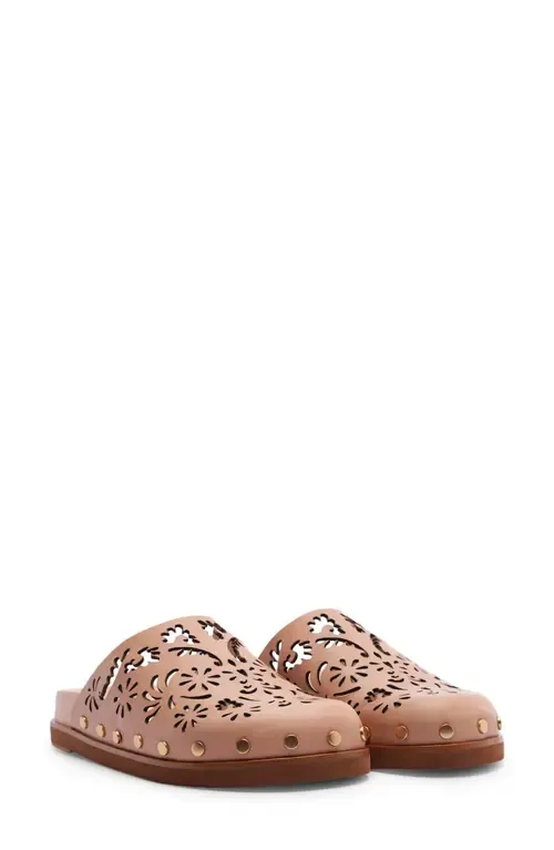 Lace Anatomic Leather Flat Mule by FARM Rio