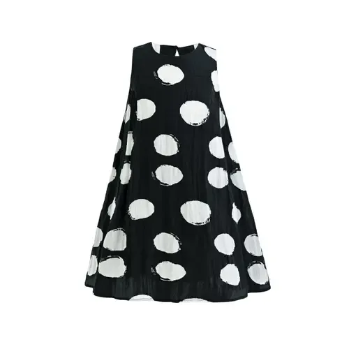 Polka Dot Sleeveless Dress by Tulleen