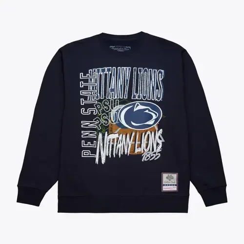 Mitchell & Ness Penn State Nittany Lions Half Time Fleece Crewneck Sweatshirt by Mitchell & Ness