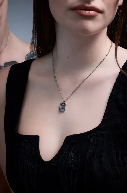 Amorata Lovers Sterling Silver Necklace by Disturbia