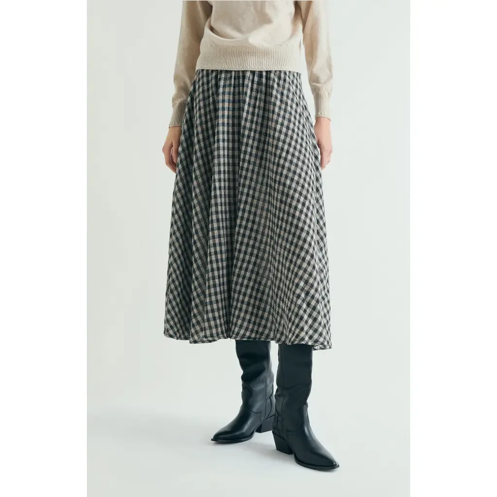 Plaid Midi Skirt by Scalpers