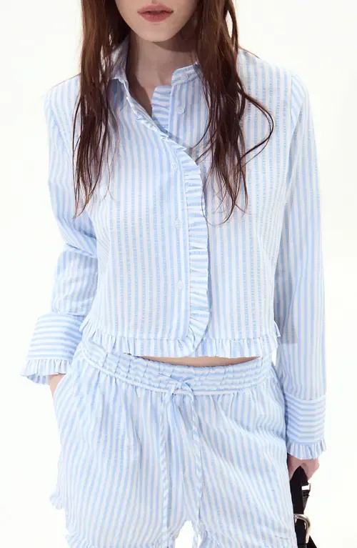 Split Crop Shirt by DELUC