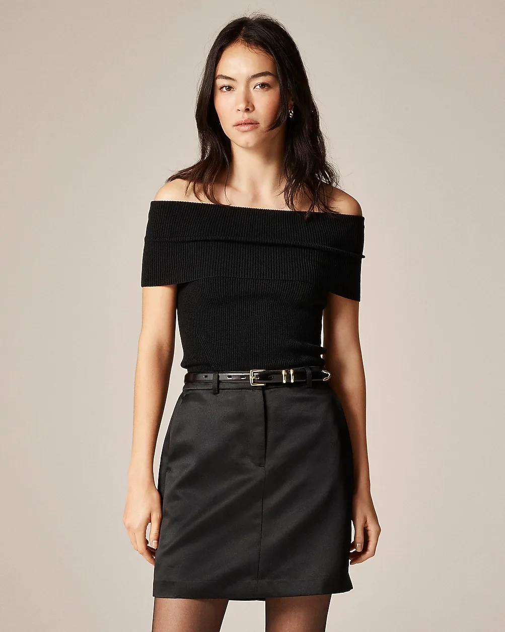 Mini Trouser Skirt in Duchesse Satin by J.Crew