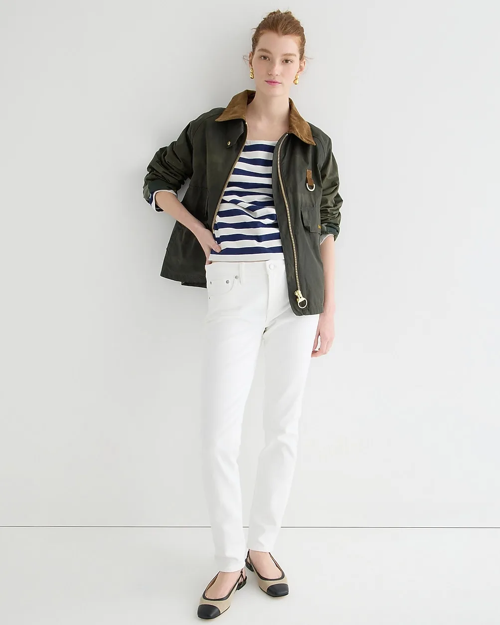 8" Toothpick Jean in White Wash by J.Crew